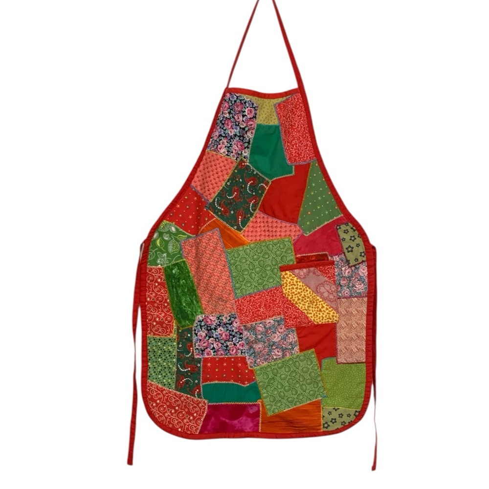Handmade Patchwork Bib Apron - Picture 3 of 11